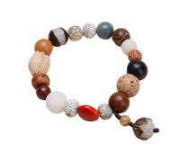 PVGYUJFD Bracelet à Perles, Dix-Huit Bracelet de Graines Bodhi for Hommes et Femmes Bracelet de Perles de méditation de Yoga, Accessoires de Poignet,B