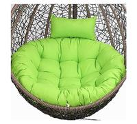 PVGYUJFD Coussin pour Chaise œuf, Chaise Suspendue d'extérieur, Coussin de siège Rond épais for balançoires, Grande Housse de Coussin de Chaise hamac Lavable avec Oreiller(Green)