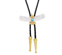 PVGYUJFD Cravates pour Hommes, Aigle Ethnique Turquoise Bola Cravate Tendance Cravate à Cordon, Hip Hop Mode Costume Chemise Accessoires Bijoux Cadeau