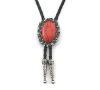 PVGYUJFD Cravates pour Hommes, Cravates - Classique Ethnique Rose en Relief Agate Bola Cravate Rétro Tendance Cravate À Cordon, Hip Hop Mode Costume Chemise Accessoires Nouveauté Bijoux(Red)
