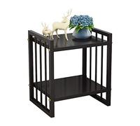 PVGYUJFD Étagère de Rangement Table de Chevet/étagère en Fer forgé de Style Nordique Ins, Armoire de Rangement à Double Couche for Salon(Black)