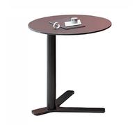 PVGYUJFD Étagère de Rangement Table de Chevet Ronde for Chambre à Coucher, Mini Table d'angle, Magasin de thé au Lait/Magasin de Desserts/Table de café(Black,50x70cm)