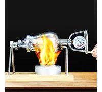 PVGYUJFD Machine à Popcorn, Machine à Pop-Corn Manuelle en Acier Inoxydable, Machine Traditionnelle de 260 ML, avec manivelle, jauge, Valve, for Les réunions Famille et fêtes Amusantes