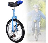 PVGYUJFD Monocycle, Monocycle à Roues de 18 Pouces for Enfants, monocycle antidérapantes, pneus Montagne, Exercice d'auto-équilibre, vélo d'équilibre, Sports Plein air, Fitness(Blue)