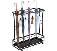 PVGYUJFD Portaombrelli, Organisateur de Porte-Parapluie en métal avec 21 emplacements, 24 Crochets et bac d'égouttement Amovible for la décoration Maison du Bureau, permettant d'économiser l'espace