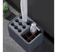 PVGYUJFD Portaombrelli, Porte-Parapluie Blanc avec bac d'égouttement Amovible, Support for Canne de Marche, Seul for Seau Rangement Parapluie, Noir