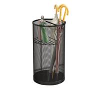 PVGYUJFD Portaombrelli, Porte-Parapluie Rond Moderne avec Double Rangement et Design évidé Respirant, Plateau de Drainage intégré, idéal for l'hôtel, Le Bureau la Maison(Black,55x30cm(21.7x11.8))