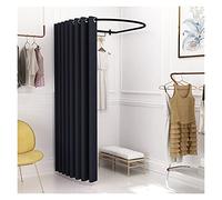 PVGYUJFD Vestiaire, Vestiaire, Tente d'intimité portative en Forme de U, for centres commerciaux, Bureaux(Black,100x95cm)