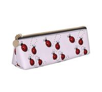 pvinnk Art Ladybug Tracks Trousse à crayons élégante et pratique Grande capacité Triangle avec fermeture éclair