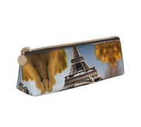 pvinnk Cityscape Paris Tour Eiffel France Trousse à crayons élégante et pratique Grande capacité Triangle avec fermeture éclair