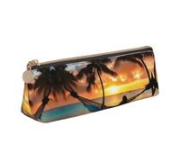 pvinnk Coconut Beach Sunset Hamac Trousse à crayons élégante et pratique Grande capacité avec fermeture éclair