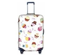 pvinnk Delicious Housse de protection élastique lavable Motif cupcakes, blanc, Medium