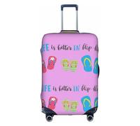 pvinnk Flip Flops Calligraphie Chaussures de plage Imprimé Housse de protection élastique lavable Valise Voyage Gear Protector, blanc, X-Large