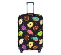 pvinnk Housse de protection élastique lavable avec motif donut pour valise, équipement de voyage, blanc, Medium