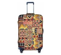 pvinnk Housse de protection élastique lavable en tissu africain pour valise, équipement de voyage, blanc, X-Large
