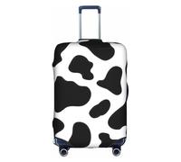 pvinnk Housse de protection élastique lavable pour valise, équipement de voyage Motif taches de vache, blanc, Medium