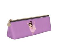 pvinnk Little Ballerina Dancing Girl Trousse à crayons élégante et pratique Grande capacité Triangle avec fermeture éclair