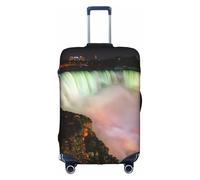 Pvinnk Niagara Falls Housse de protection élastique lavable pour valise Motif chutes du Niagara, blanc, Small
