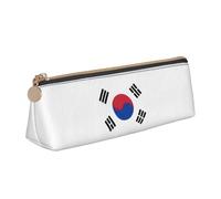 pvinnk Trousse à crayons avec motif drapeau de la République de Corée, élégante et pratique, grande capacité, triangulaire, avec fermeture éclair