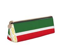 pvinnk Trousse à crayons avec motif drapeau de la République tchétchène - Grande capacité - Avec fermeture éclair