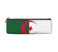 pvinnk Trousse à crayons avec motif drapeau de l'Algérie élégante et pratique - Grande capacité - Triangle - Avec fermeture éclair