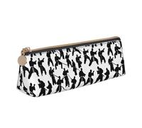 pvinnk Trousse à crayons avec motif silhouettes d'arts martiaux - Élégante et pratique - Grande capacité - Triangle - Avec fermeture éclair