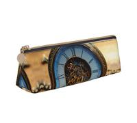 pvinnk Trousse à crayons élégante et pratique avec fermeture éclair Motif horloge Gears Clock Bronze