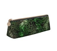 pvinnk Trousse à crayons élégante et pratique avec fermeture éclair Motif serpent Vert