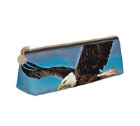 pvinnk Trousse à crayons élégante et pratique avec motif aigle volant - Grande capacité - Triangle - Avec fermeture éclair