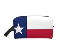 pvinnk Trousse de toilette de voyage avec poignées - Motif drapeau du Texas - Grande capacité, blanc, One Size