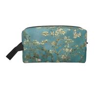 pvinnk Trousse de toilette de voyage avec poignées - Motif fleurs d'amandier - Grande capacité, blanc, One Size