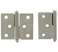 PVM - Paumelle de meuble acier nickelé 40 x 50 mm - droite - Lot de 2