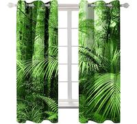 PVMLVM Lot De 2 Rideau Acoustiques Anti Froid - Rideaux Chambre pour Adulte Et Enfant 3D Paysage Verdoyant Polyester Rideau À Oeillets Rideaux Occultants Salon Cuisine Fenêtre 150x166cm