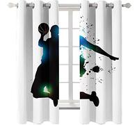 PVMLVM Rideaux Occultants Isolant Thermique Polyester Rideaux pour Garçon Fille Chambre Basket-Ball Abstrait 3D Design Moderne À Oeillets Salon Rideau 170x200cm(Largeur x Hauteur),2 Pièces