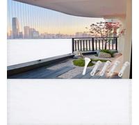 PVPQPR Brise Vue pour Balcon 50x500cm Cache Vue Balcon occultant Polyester Protection UV Résistant Déchirures Vent Protection Contre Les Regards Cache Balcon pour Balcon, Terrasse, Jardin - Blanc