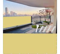 PVPQPR Brise Vue pour Balcon 50x500cm Cache Vue Balcon occultant Polyester Protection UV Résistant Déchirures Vent Protection Contre Les Regards Cache Balcon pour Balcon, Terrasse, Jardin - Jaune