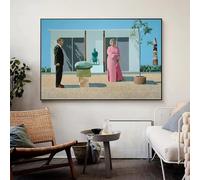 PVPQPR Couple d'amoureux de la peinture moderne,David Hockney,Mes parents,tableau imprimé sur toile pour la décoration murale du salon et de la chambre (50 x 71 cm (20 x 28 po) / sans cadre)