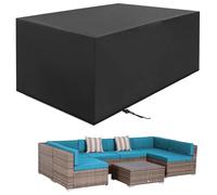 PVPQPR Housse Protection Salon de Jardin 340x180x70cm bache Table Exterieur Housse Salon de Jardin exterie Oxford Tissu Housse Protection Table Jardin,Sangles Boucles Coupe-Vent,Anti-UV,RipProvoof