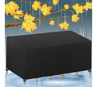 PVPQPR Housse Salon De Jardin 180x155x70cm Meuble Jardin Exterieur Haute Qualité 420d Oxford Tissu Housse De Table De Jardin Exterieur Imperméable,Coupe-Vent,Anti-UV Anti-Poussière,Rectangulaire