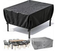PVPQPR Housse Salon de Jardin Extérieurs,Bâche de Protection en Oxford 600D,au Vent,aux UV Protection pour Meubles de Jardin,Table, Banc et Chaises (Noir, 190x115x75cm/LxlxH)