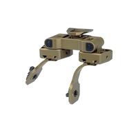 PVS-14 NVG Bridge Dual Mount, système de montage polyvalent pour casque de vision nocturne, adaptateur de lunettes de vision nocturne réglable, pour monoculaire simple et double jumelles PVS-14, brun
