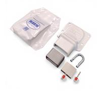 PVS SBS BDL SCHMITZ verrou de porte semi-remorque PL7000 blanc avec bâche | Acier galvanisé et AISI-304, SCM/VBV, TAPA TSR 2/3, semi-remorques, camions frigorifiques, SBS/ABLOY, montage rapide