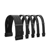 PVTLCYBI Kit de rallonge de câble 350 mm for carte mère ATX 24 broches, GPU PCI-E 6 + 2 broches, CPU 8 broches EPS 4 + 4 broches, cordon d'alimentation 18 AWG(Blue White 5Cables)