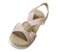 pvucpot Chaussures pour Femmes Sandales Sandale Compensee Femme Eté Compensé Chaussure Claquette Semelle Epaisse Nu Pieds Été Confortable Sandales Plates Été