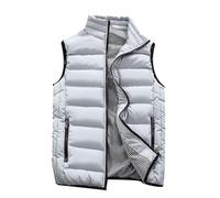 pvucpot Doudoune sans Manche Homme Zippé Travail Blouson Chauffant Homme Chaude Legere Coupe Vent Chasse Manteaux Marque Automne Hiver