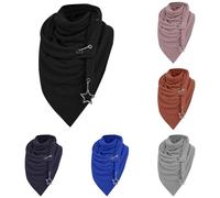 pvucpot Écharpe Femme Mode Chic Foulards Châles Écharpe Chale Femme Wrap Écharpes Châles Couleur Unie Écharpe Chaud Rétro Automne Hiver Écharpe Chaude Décontracté
