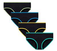 pvucpot Lot de 4 sous-vêtements en Coton Caleçons Femmes Slip Brésilien Coton Culotte Soft Hipster Sexy Panties Underwear Souples Multipack XS-3XL