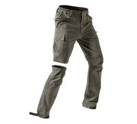 pvucpot Pantalon de randonnée zippé pour homme, pantalon de marche extensible à séchage rapide, convertible en short multifonctionnel, pantalon cargo léger et imperméable pour le camping, la pêche