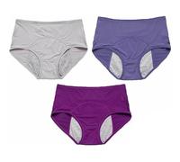 pvucpot Perioden Unterwäsche Damen, Periodenunterschwäsche Starke Blutung Hohe Taille Periodenslip Weiche Unterhosen Damen 3er Pack