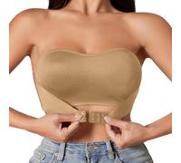 pvucpot Soutien-Gorge Bandeau Femme sans Bretelles, Anti-dérapant Silicone, Brassière Tube Élastique sans Rembourrage